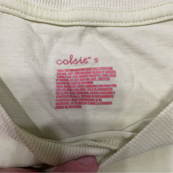 Colsie Women's Yellow Lounge Set w/ Crop Top & Shorts Sz Small - Picture 2 of 8